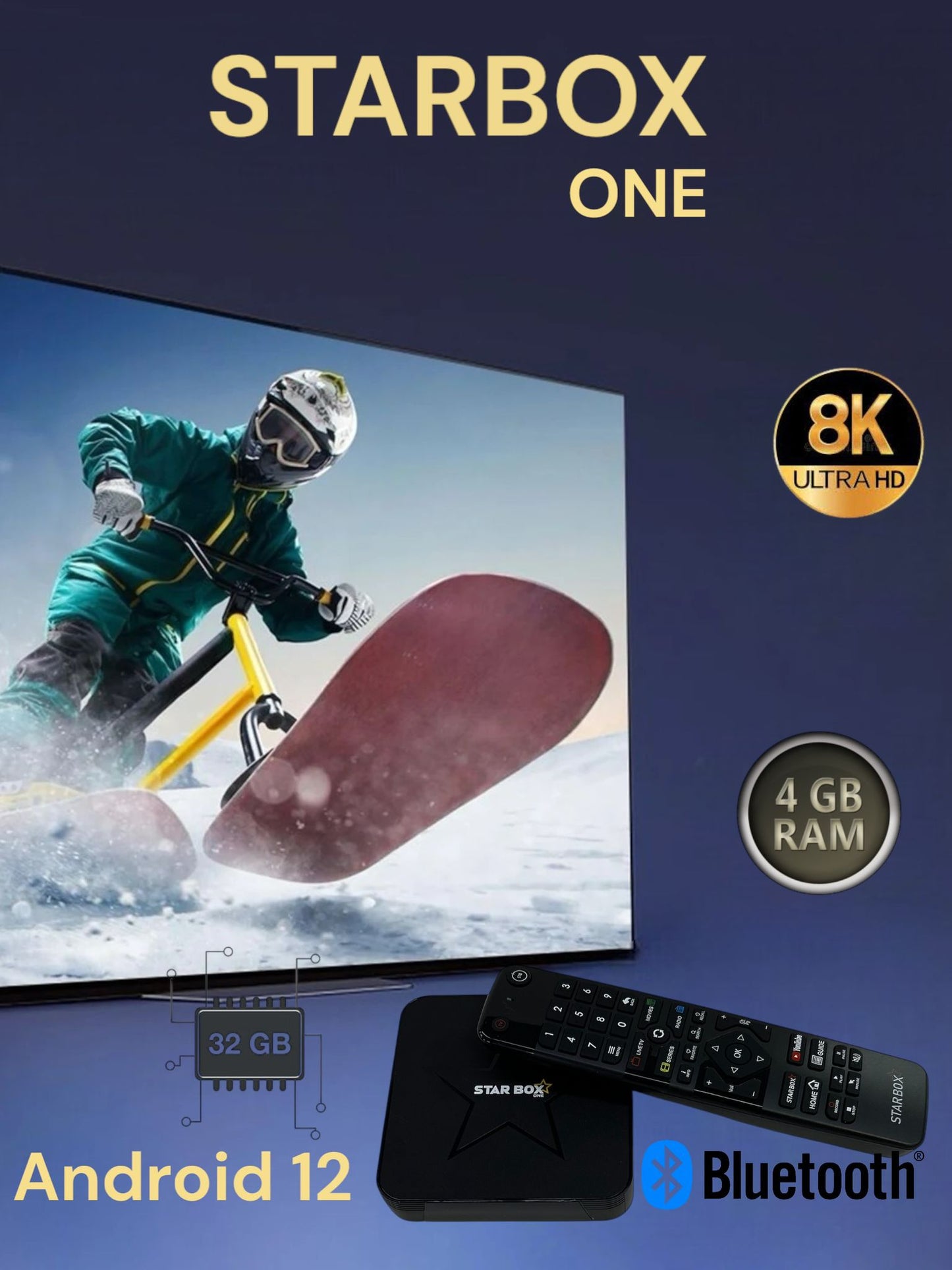 ☑️AKTION☑️ "STARBOX One 8K 30FPS, 4K 60FPS Android 12.0 Dual Wifi Streaming Box"