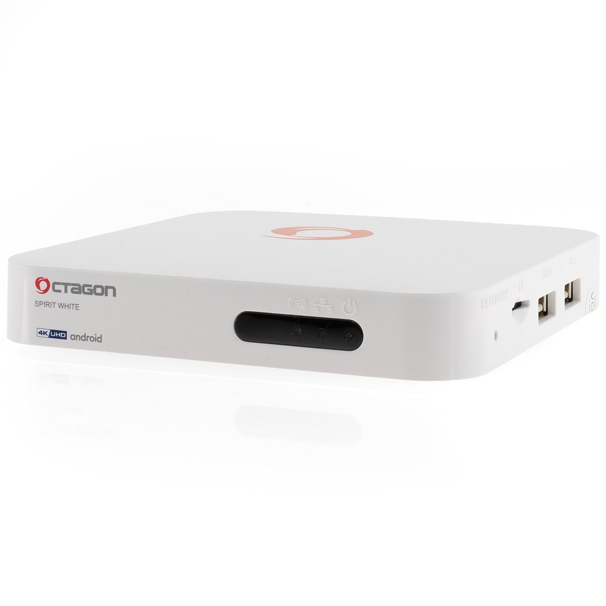 Octagon SPIRIT White Edition 4K UHD Android 11 Receiver (HDR10+, Widevine L1, Dual-WiFi, LAN, BT)