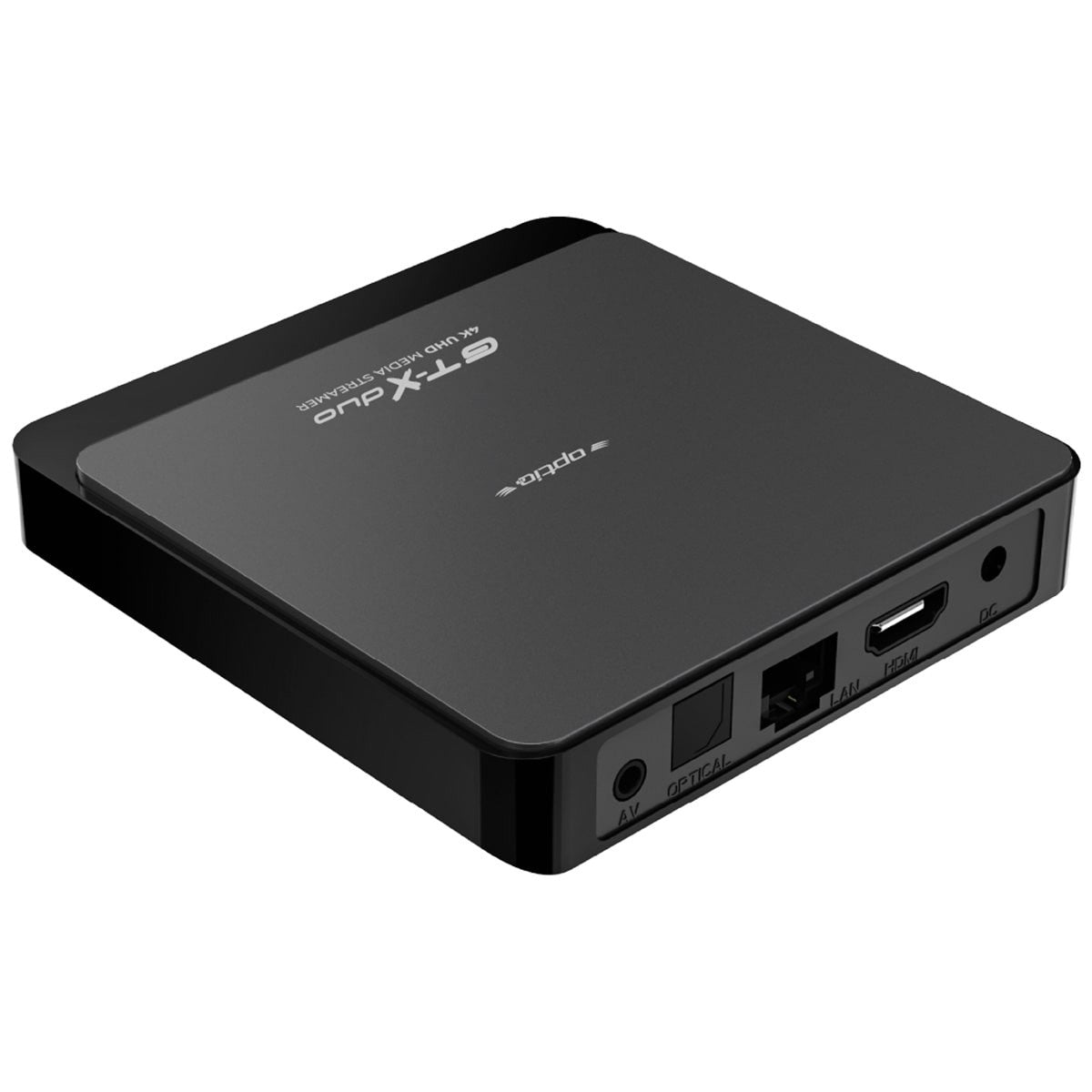 Optic STB GT-X Duo 4K UHD Android 9.0 IP-Receiver (Dual-WiFi, Bluetooth, MicroSD, HDMI, USB 3.0)